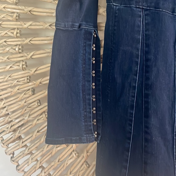 COPY - XS Free People mini dress/tunic/duster Stretchy jean material - Picture 3 of 7